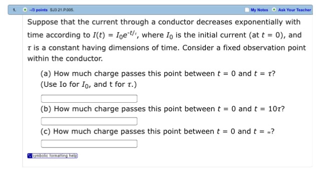 Solved Suppose that the current through a conductor | Chegg.com