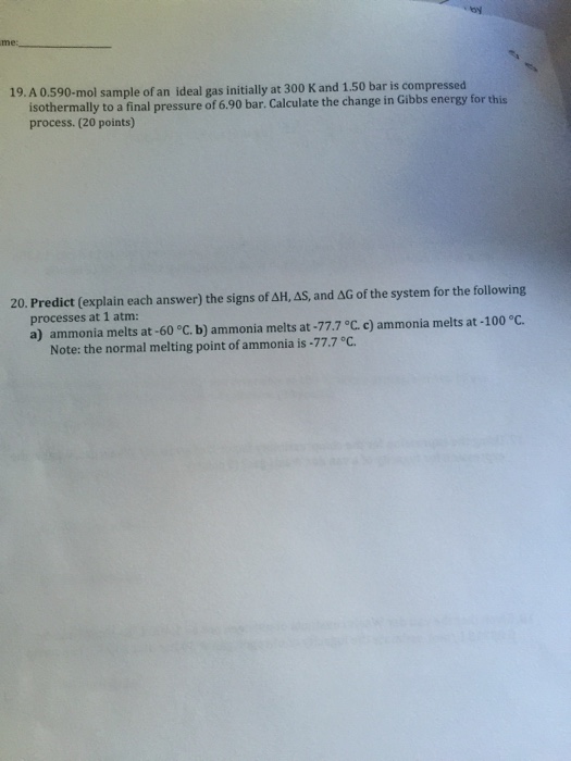Solved A 0 590 Mol Sample Of An Ideal Gas Initially At 300 K Chegg