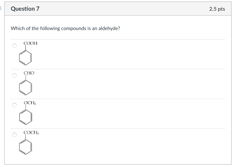 Which Of The Following Compounds Is An Aldehyde