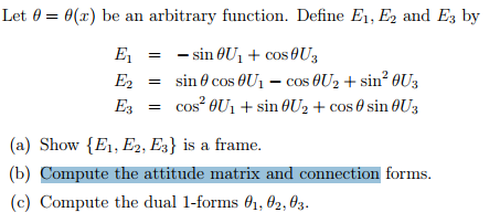 Solved Let θ = θ(x) be an arbitrary function. Define E, E2 | Chegg.com