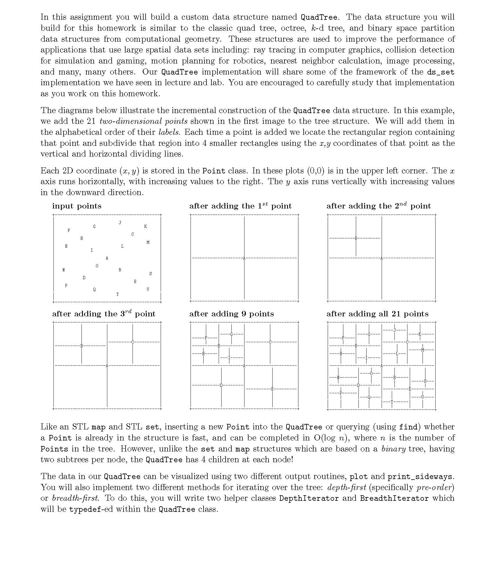 Solved: I Need Help With A C++ Quad Tree Assignment, I Can ...