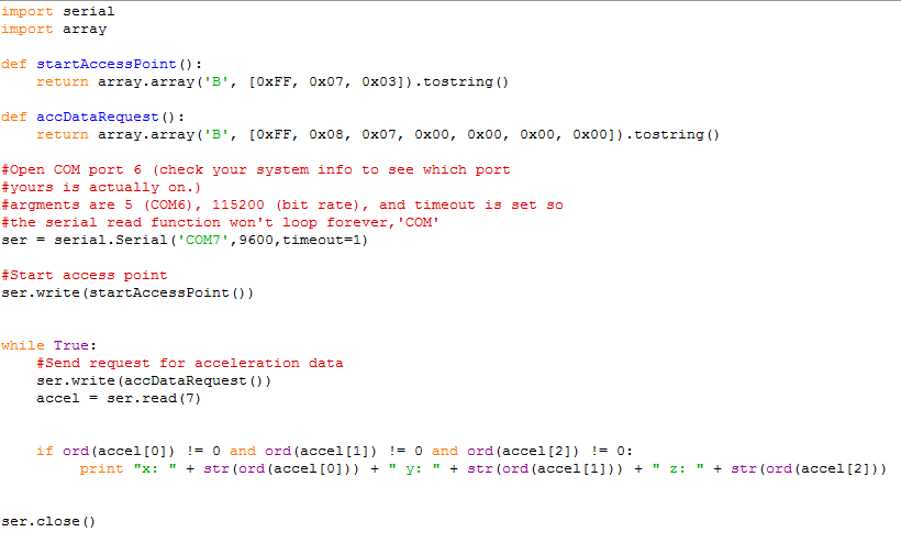 Solved import serial import array def start Access Point | Chegg.com