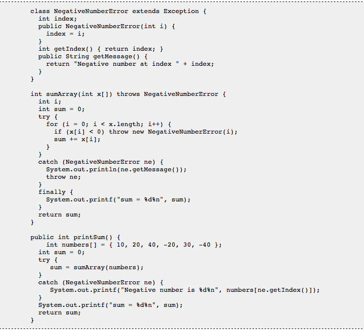 Solved class NegativeNumberError extends Exception {int | Chegg.com image.