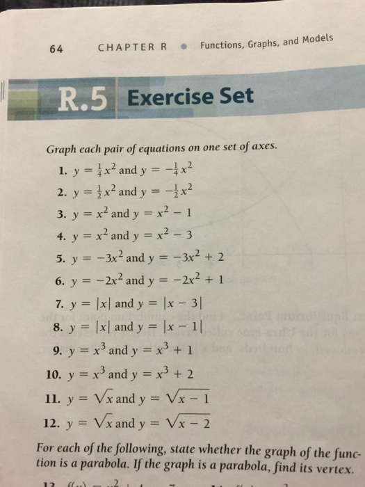 Solved Functions, Graphs, and Models CHAPTER R R.5 Exercise | Chegg.com