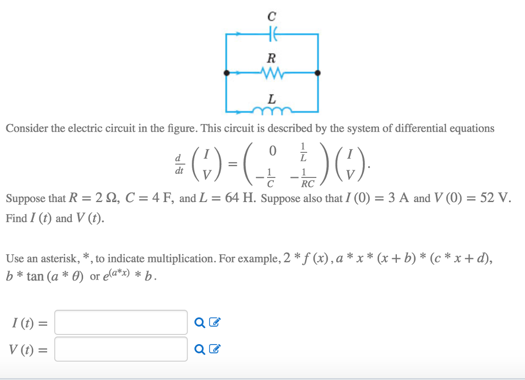 Solved Consider the electric circuit in the figure. This | Chegg.com