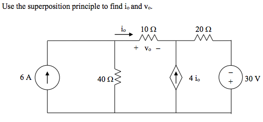 superposition principle circuits examples