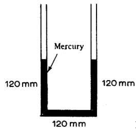 Solved The U-tube shown below contains mercury and is 10 mm | Chegg.com