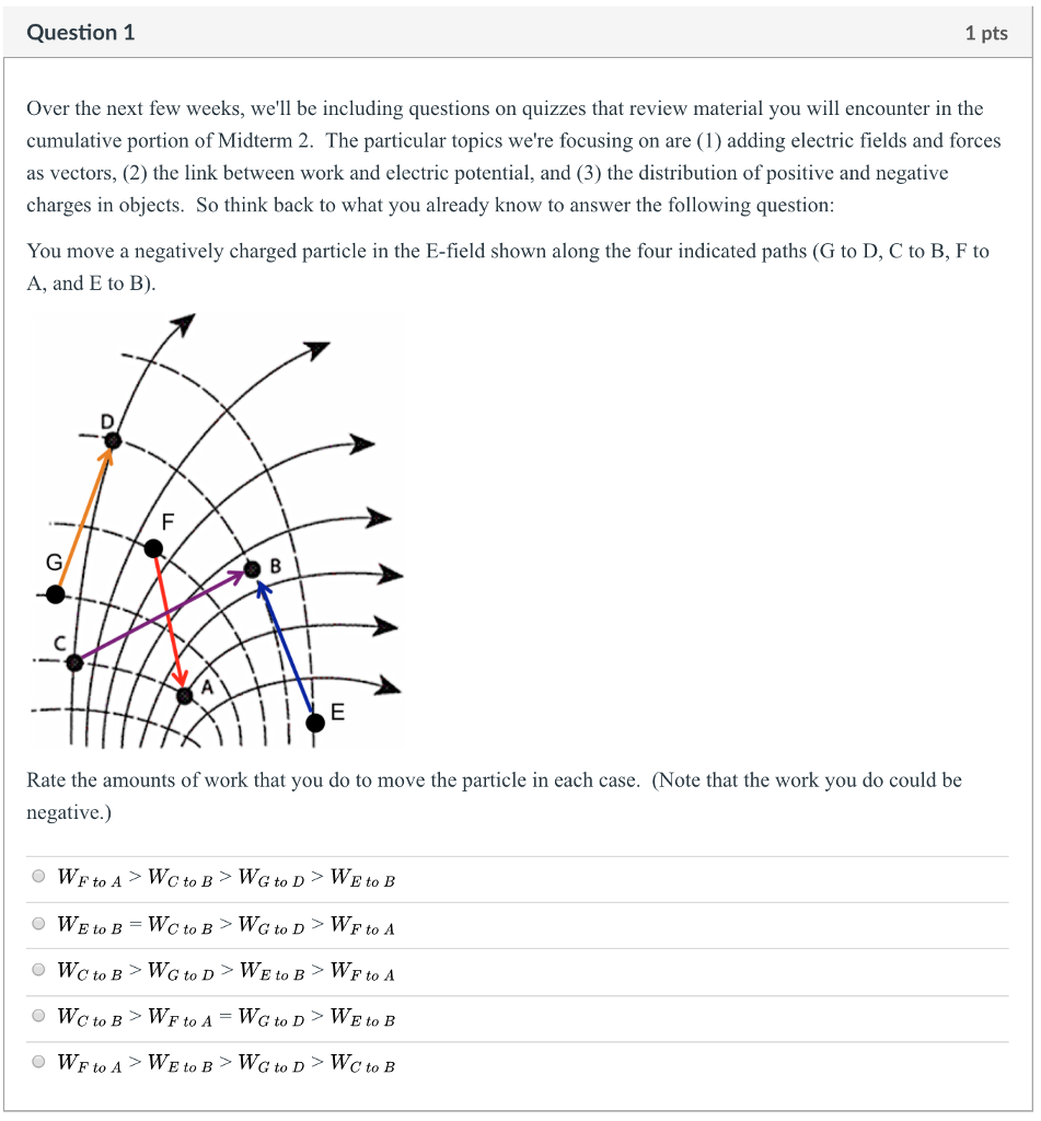Solved Question 1 1 pts Over the next few weeks, we'll be | Chegg.com