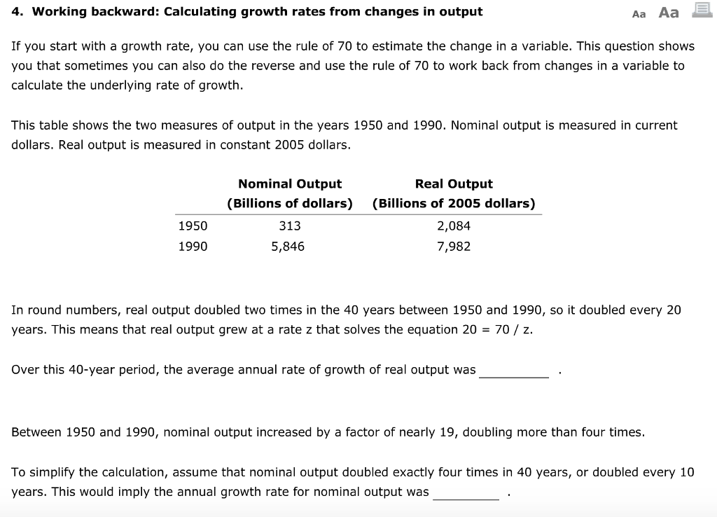How To Calculate Real Output Growth : Growth percentage, also known as ...