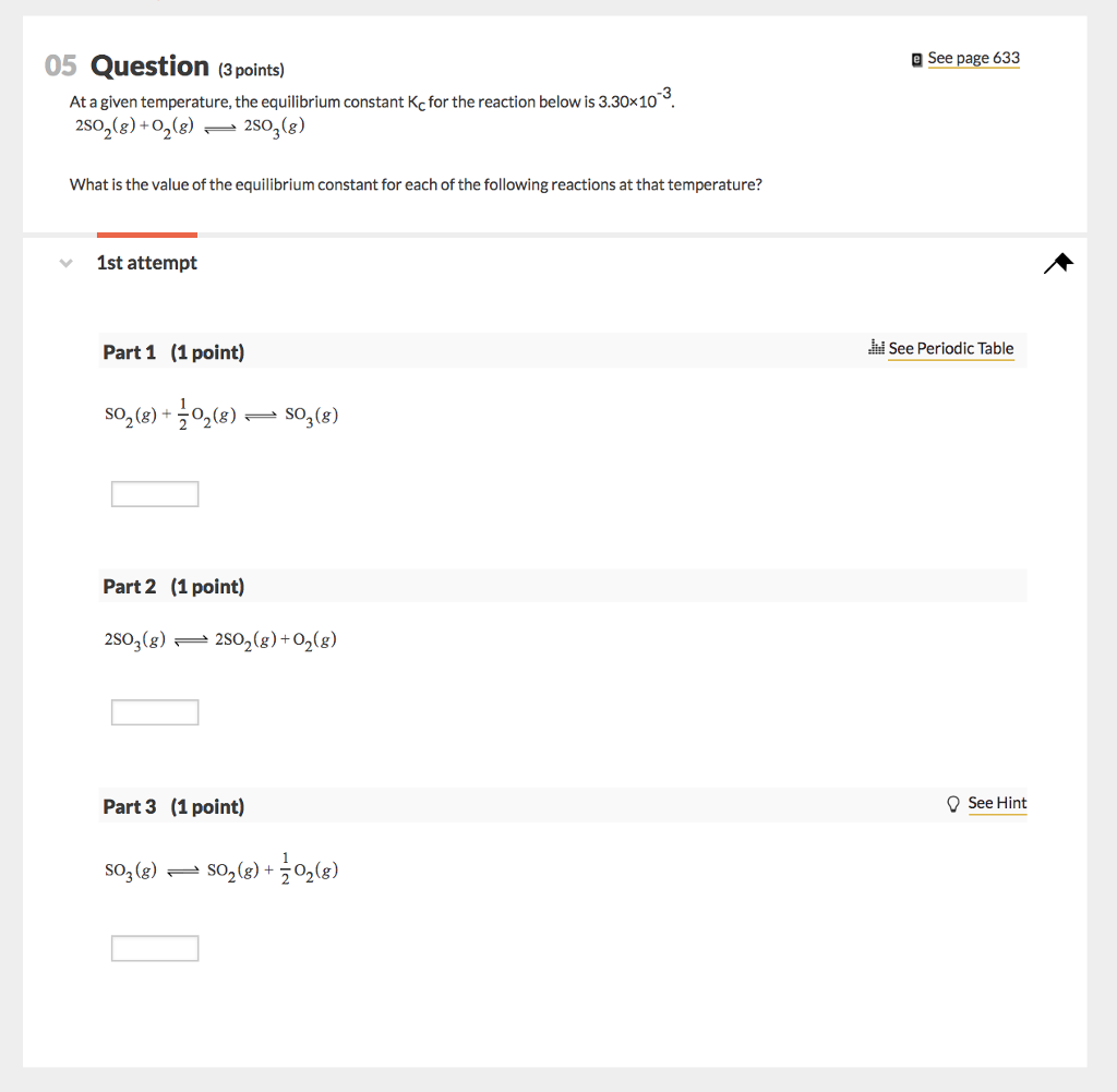 Solved 05 Question (3 points) a See page 633 At a given | Chegg.com