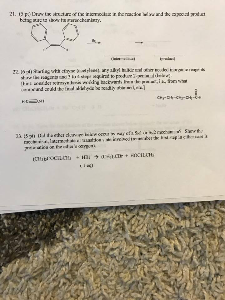 Solved Draw The Structure Of The Intermediate In The 9771