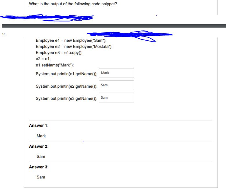 Solved What is the output of the following code snippet? 18 | Chegg.com