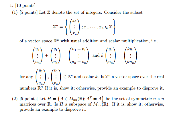Solved Let Z denote the set of integers. Consider the subset | Chegg.com