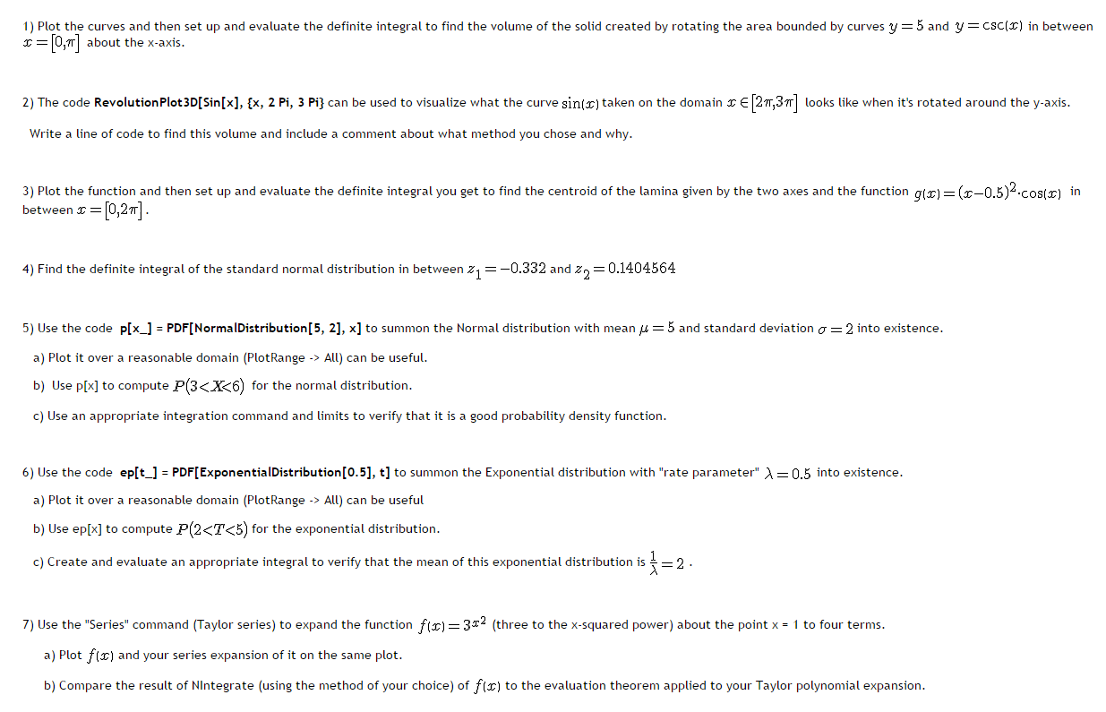 mathematica for calculus
