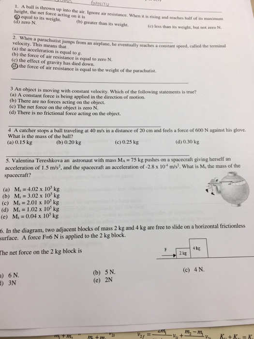 Solved A ball is thrown up into air, Ignore air resistance.