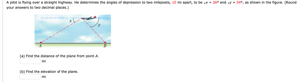 Solved A Pilot Is Flying Over A Straight Highway. He | Chegg.com