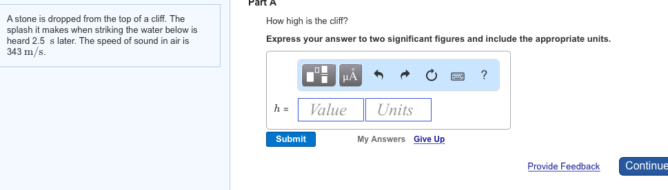 Solved A Stone Is Dropped From The Top Of A Cliff The How Chegg Solved A Stone Is Dropped From The Top Of A Cliff The How Chegg