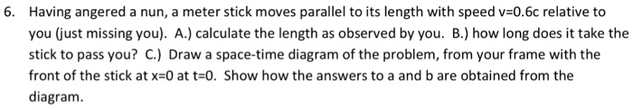 Solved Having angered a nun, a meter stick moves parallel to | Chegg.com