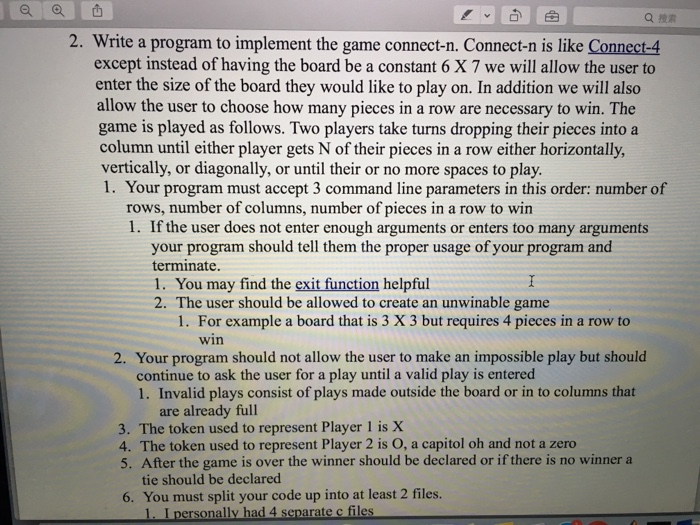 Solved Q搜索 2. Write a program to implement the game | Chegg.com