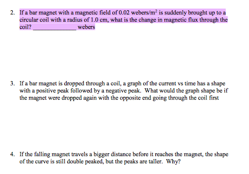 Solved If a bar magnet with a magnetic field of 0.02 | Chegg.com