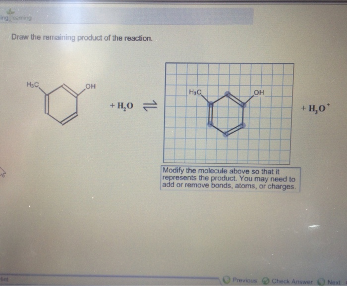 Solved Draw the remaining product of the reaction. H3C. OH