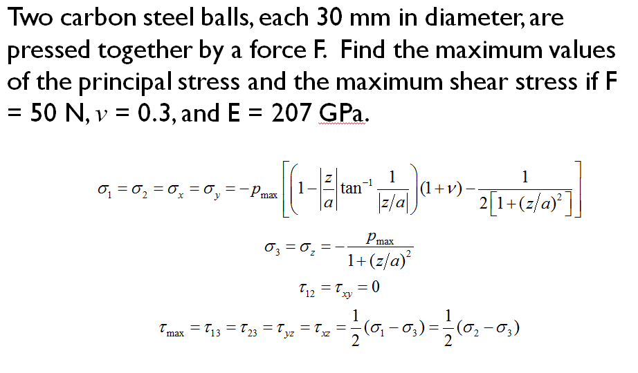 Solved Two carbon steel balls, each 30 mm in diameter, are | Chegg.com