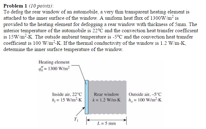 Solved To defog the rear window of an automobile, a very | Chegg.com