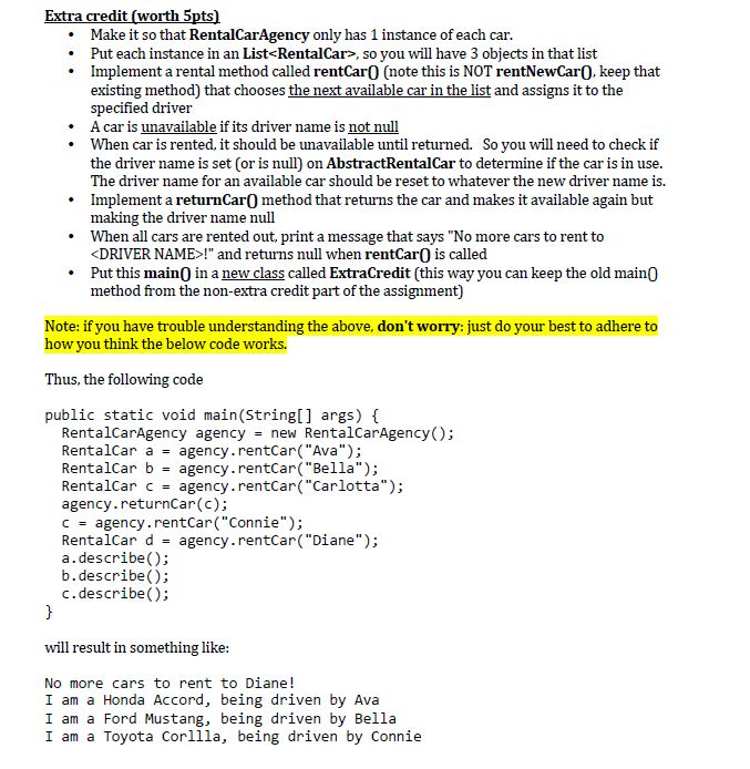 Solved Java code for extra credit assignment. I have done | Chegg.com