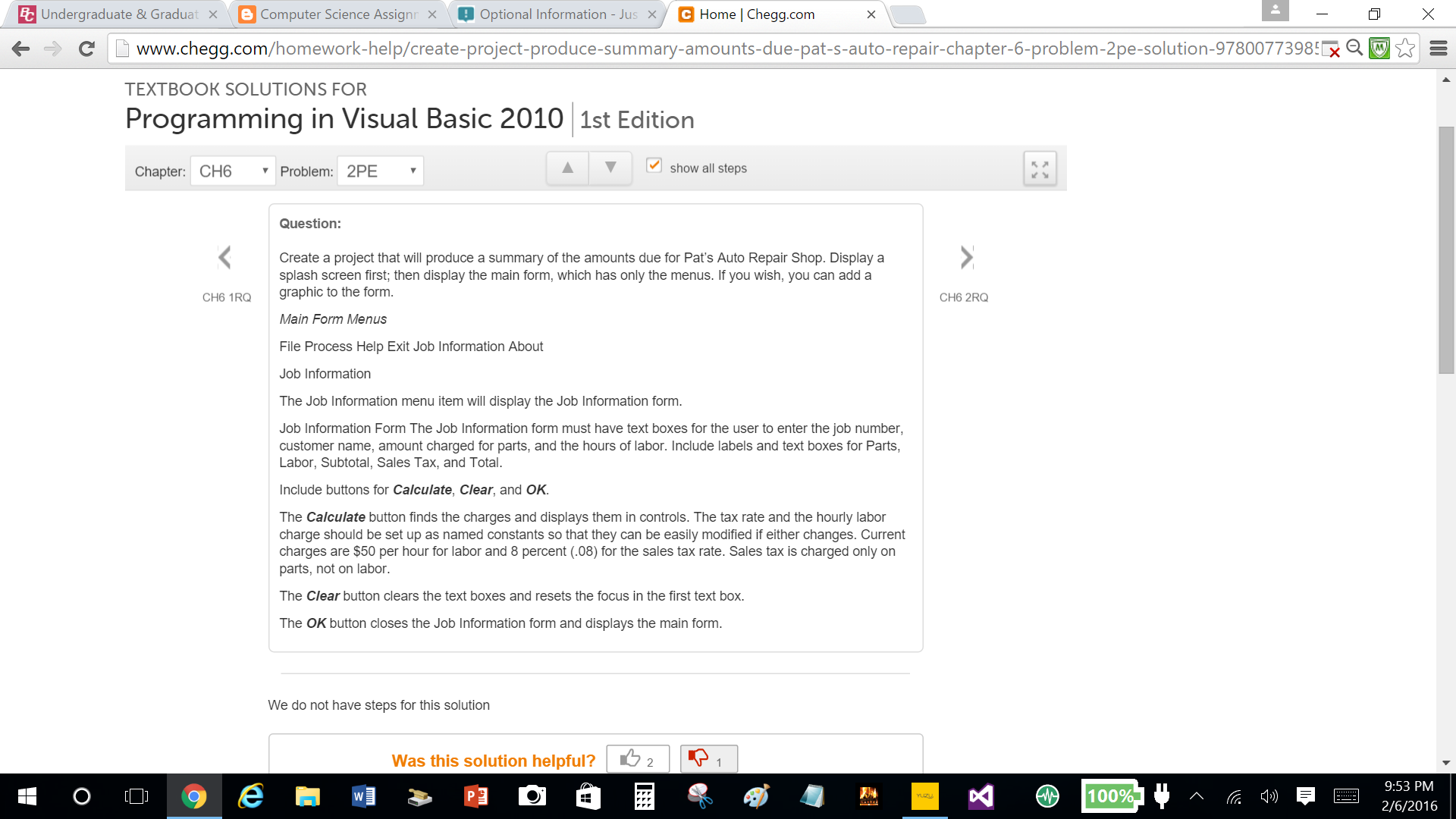 Create a project that will produce a summary of the | Chegg.com