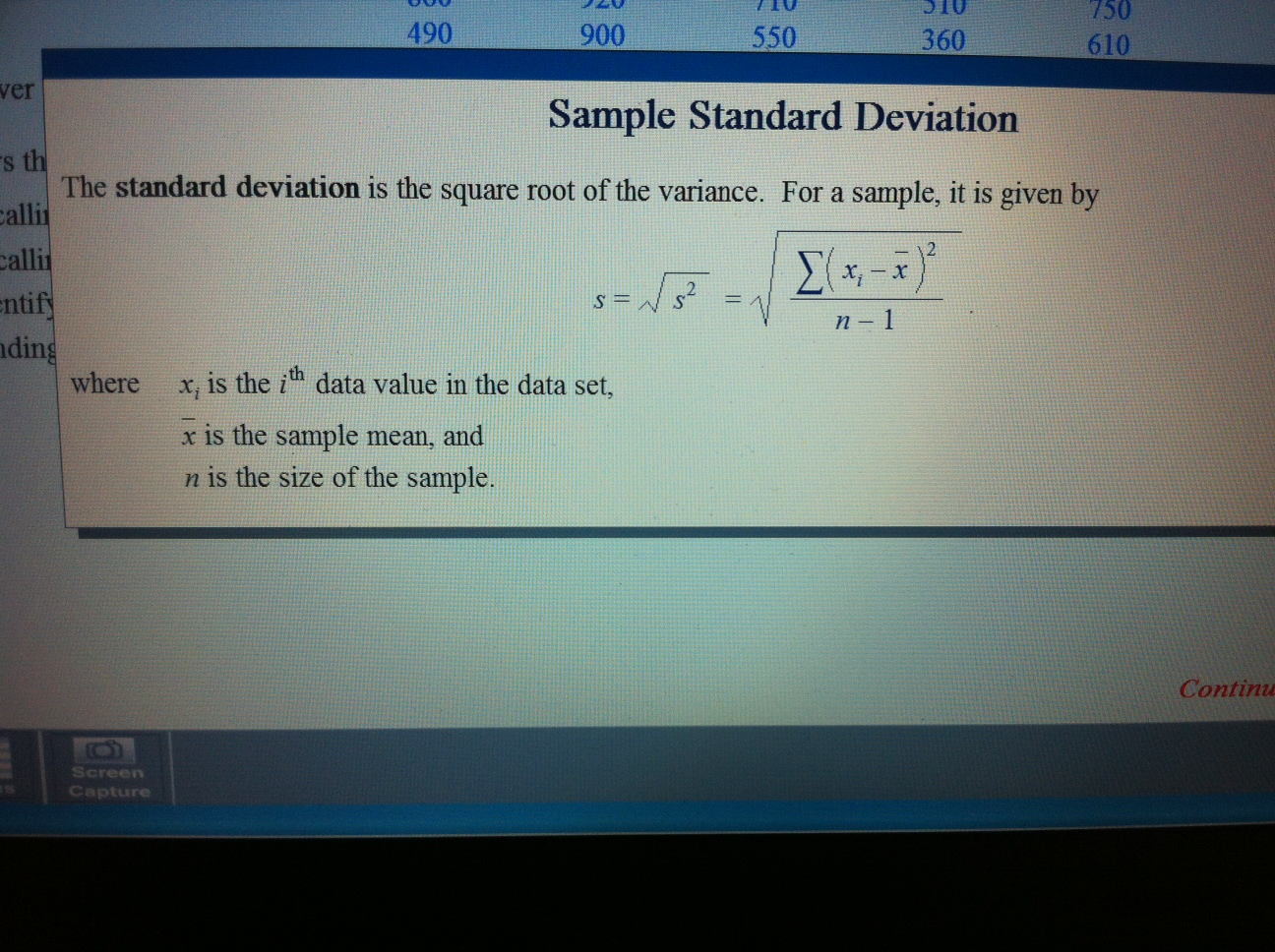 Solved The standard deviation is the square root of the