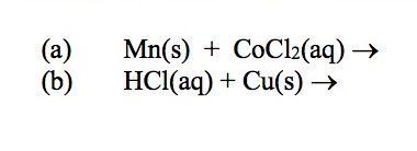 Solved Based On The Activity Series Of Elements (attached), 