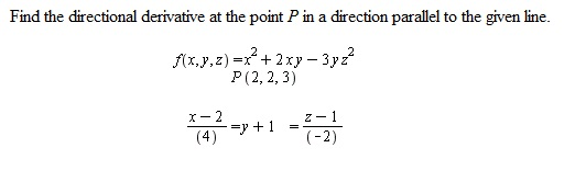 Solved Find The Directional Derivative At The Point P In