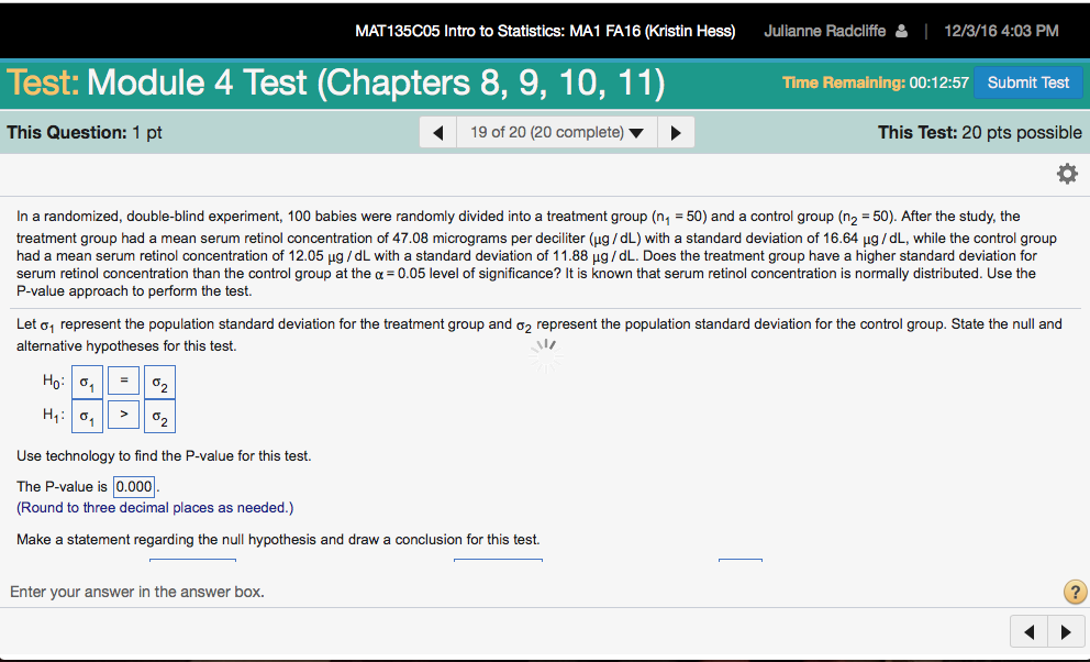 Solved In A Randomized Double Blind Experiment 100 Babies Chegg Solved In A Randomized Double Blind Experiment 100 Babies Chegg