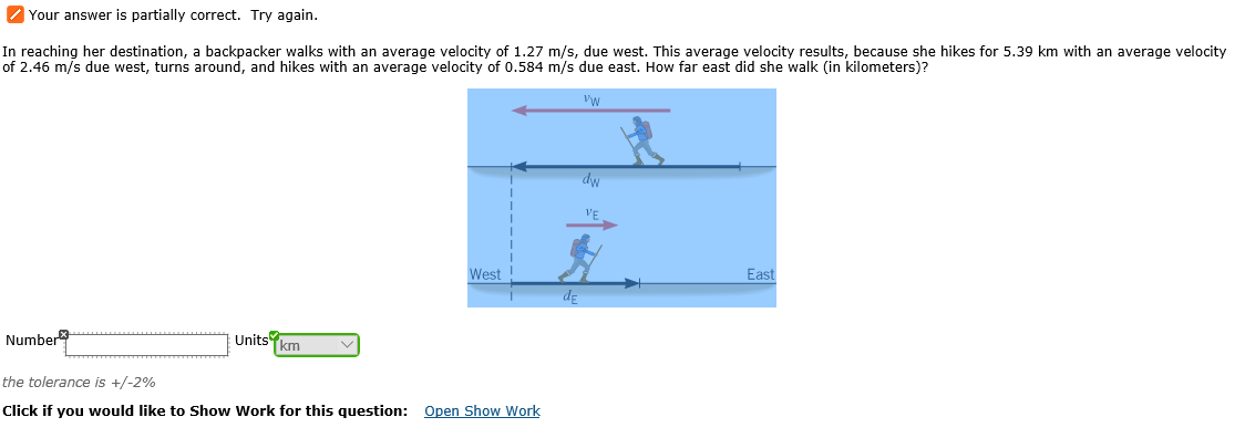 In Reaching Her Destination a Backpacker Walks With an Average