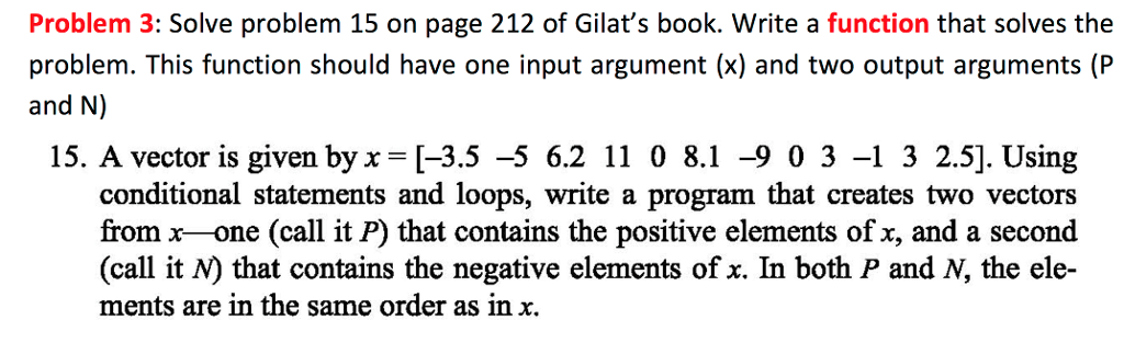 Solved Problem 3: Solve problem 15 on page 212 of Gilat's | Chegg.com