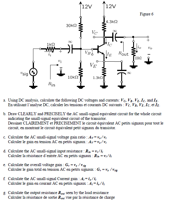 Solved The transistor in the circuit shown in Figure 6, has | Chegg.com