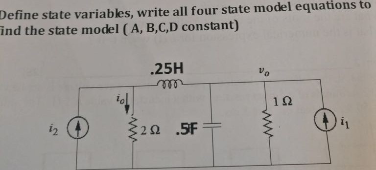 Solved Define state variables, write all four state model | Chegg.com