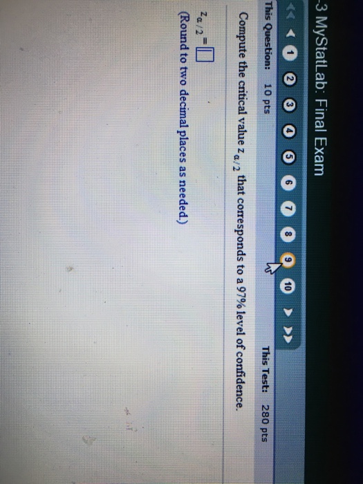Solved Compute the critical value z_alpha/2, that
