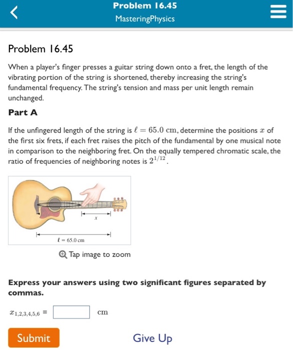 Solved When a player s finger presses a guitar string down Chegg