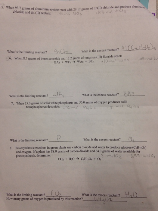 Solved When 93.7 grams of aluminum acetate react with 29.17 | Chegg.com