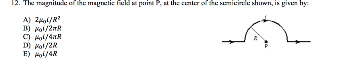 Solved The magnitude of the magnetic field at point P, at | Chegg.com
