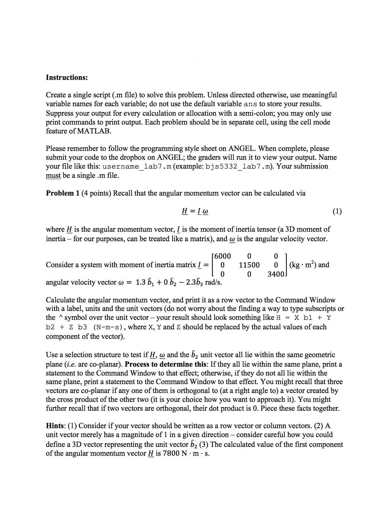 Solved Create a single script .m file to solve this Chegg