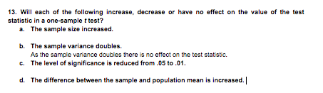 Solved 13. Will each of the following increase, decrease or | Chegg.com