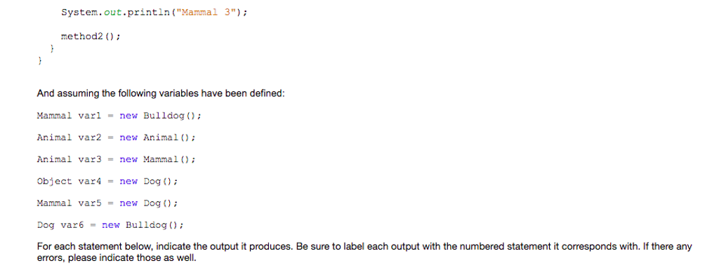 Solved [SB] Assuming that the following classes have been | Chegg.com