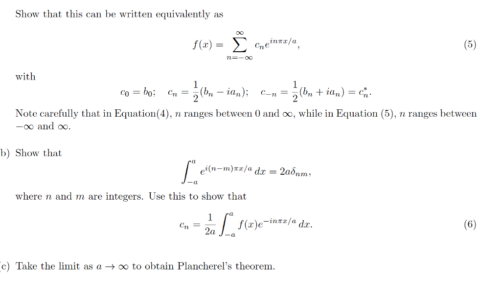 Solved Plancherel's theorem states that for 