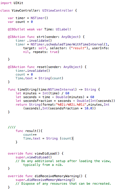 Solved import UIKit class ViewController: UIViewController | Chegg.com