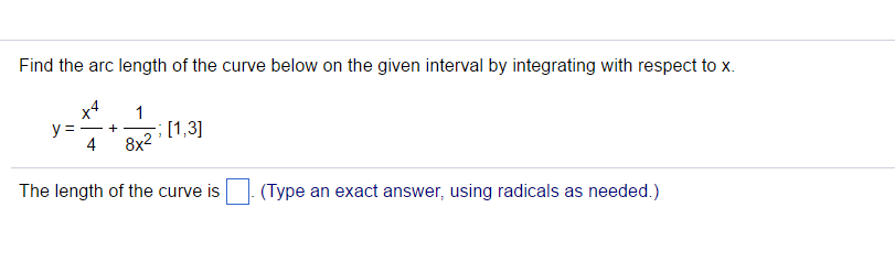 solved-find-the-arc-length-of-the-curve-below-on-the-given-chegg