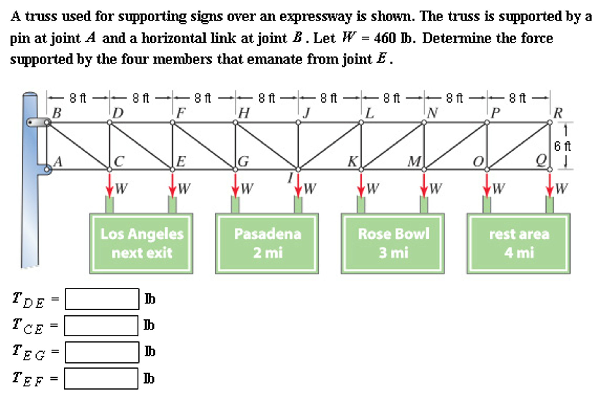 a-truss-used-for-supporting-signs-over-an-expressway-chegg