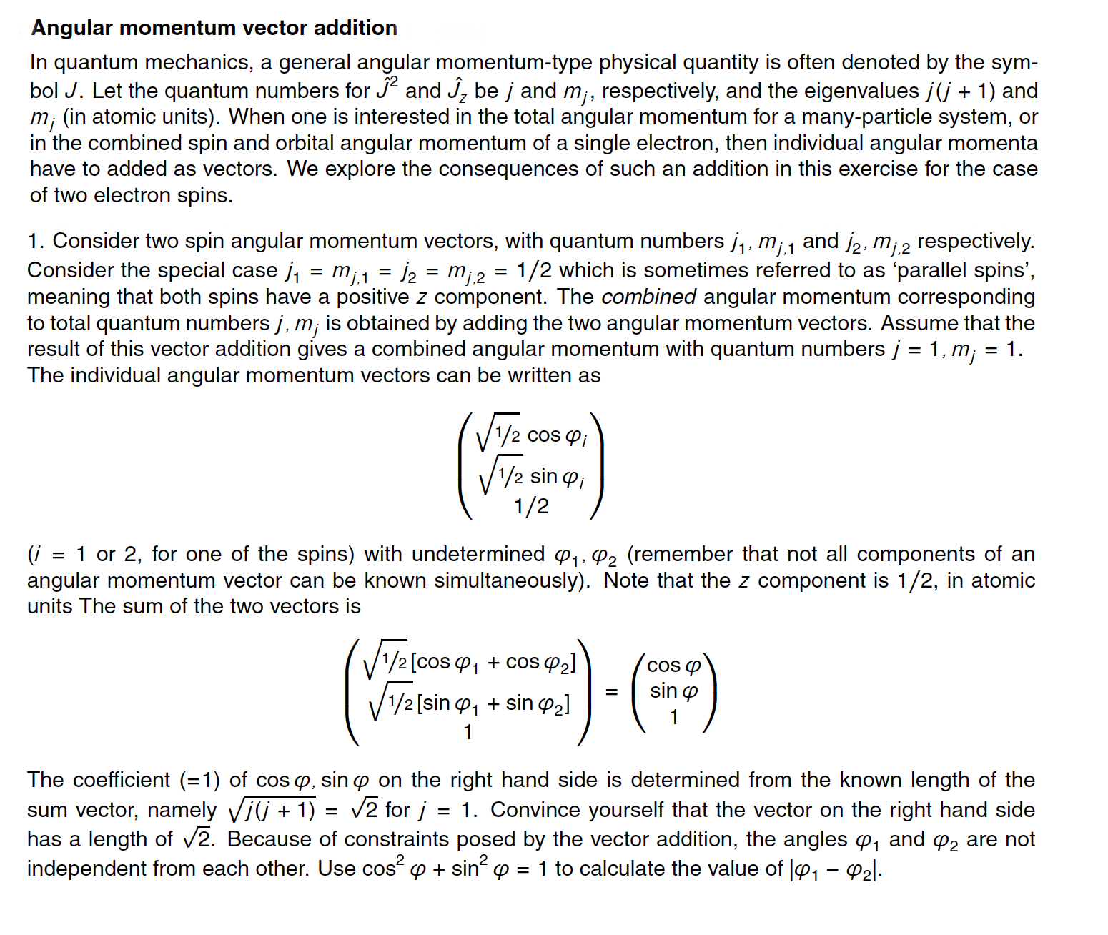 Solved In quantum mechanics, a general angular momentum-type 