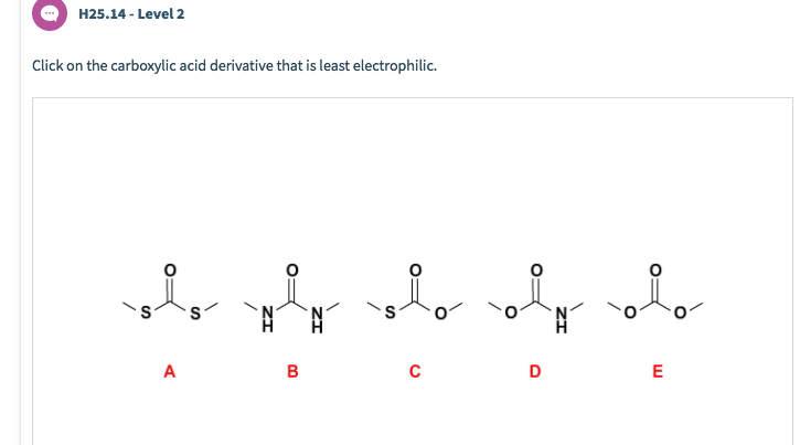 Solved H25.11 Level 2 Click on the reaction that will NOT | Chegg.com